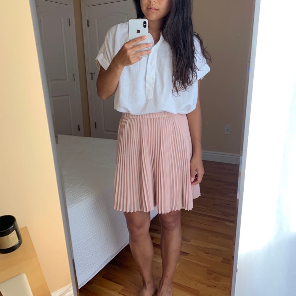Banana Republic Pleated Skirt Pink